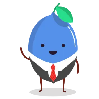 💪 ผลไม้, การ์ตูน, ธุรกิจ, สำนักงาน, สูท, เนคไท, น่ารัก, ตัวละคร telegram sticker
