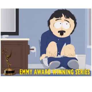 💩 Randy Marsh South Park EMMY AWARD WINNING SERIES South Park, Randy Marsh, toilet, comedy, cartoon, animation telegram sticker