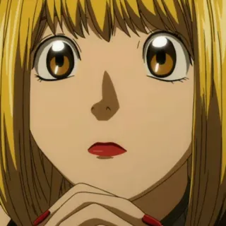 📓 Misa Amane Death Note Аниме, Манга, Милая, Блондинка, Девушка whatsapp sticker