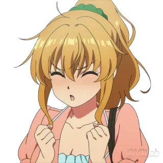 😚 Anime, Desenho animado, Fofo, Garota, Kawaii, Feliz, Personagem telegram sticker