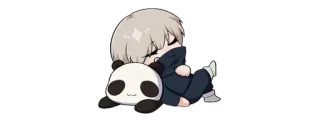 ✨ Anime, Chibi, Niedlich, Panda, Schläfrig, Kawaii telegram sticker