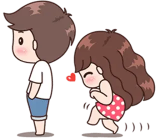 😸 amour, couple, romance, dessin animé, mignon telegram sticker