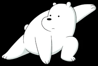 🕺 Ice Bear We Bare Bears ice bear, we bare bears, cartoon, bear, white bear, ice telegram sticker