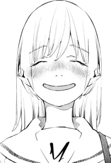 ☺️ Аниме, Девушка, Манга, Улыбка, Счастливый telegram sticker