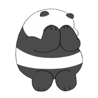 🙈 Panda We Bare Bears Мультфильм, Панда, Мы обычные медведи, Милый, Застенчивый whatsapp sticker