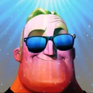 😎 Mr. Incredible The Incredibles Mr. Indestructible, Meme, Lunettes de soleil, Personnage de dessin animé whatsapp sticker