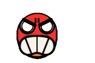 😡 angry, face, red, cartoon, expression telegram sticker