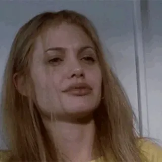🌧 Angelina Jolie Frau, Schauspielerin, blond, Lächeln whatsapp sticker
