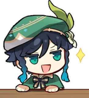 💗 Venti Genshin Impact anime, venti, genshin impact, character, video game telegram sticker