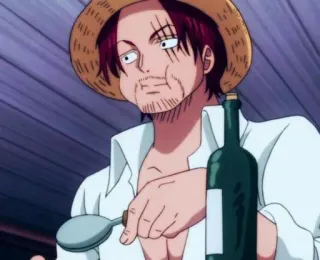 🍜 Shanks One Piece Shanks, One Piece, anime, kreskówka, postać telegram sticker