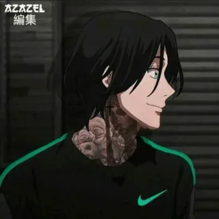 🥀 AZAZEL
編集 Anime, Personnage, Portrait, Tatouage telegram sticker