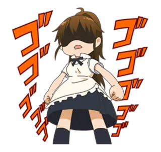 😡 ゴゴゴゴ Manga, Anime, Japonais, Personnage, Onomatopée telegram sticker