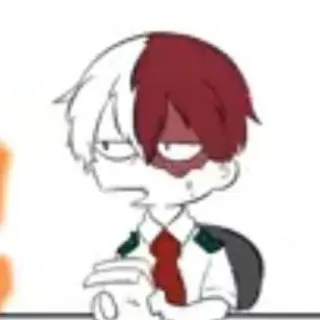 ❄️ Shoto Todoroki My Hero Academia Anime, Manga, Shoto Todoroki, My Hero Academia, Fanart, Postać telegram sticker