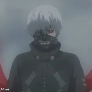 😡 Ken Kaneki Tokyo Ghoul Anime, Ghoul, Maske, Manga, Dark Fantasy, Horror whatsapp sticker