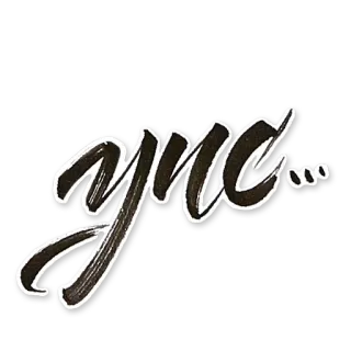 😩 ync... ync, texte, calligraphie, écriture whatsapp sticker