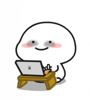 🐼 digitando, computer, gesto offensivo, cartone animato, personaggio whatsapp sticker