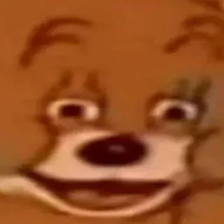 😁 animale, cartone animato, cane, faccia, ritratto, meme telegram sticker