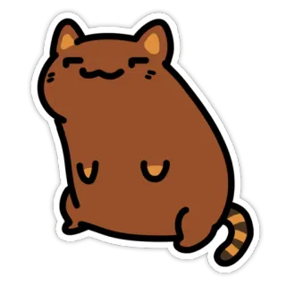 ☺️ gato, fofo, animal, adesivo, desenho animado, gato marrom telegram sticker