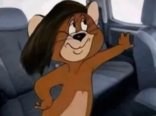 🖤 Jerry Mouse Tom and Jerry dessin animé, souris, humour, mignon, animé, personnage, drôle whatsapp sticker