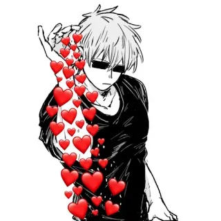 ❤️ Gojo Satoru Jujutsu Kaisen Anime, Coeurs, Amour, Cool, Gojo Satoru, Jujutsu Kaisen, Manga telegram sticker