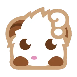 ❓ tier, cartoon, aufkleber, süß, fragezeichen telegram sticker