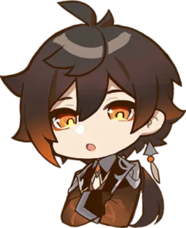 😯 Zhongli Genshin Impact 원신, 종려, SD캐릭터, 애니메이션, 게임 캐릭터 telegram sticker