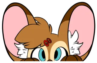 👀 animal, dessin animé, souris, mignon, oreilles telegram sticker