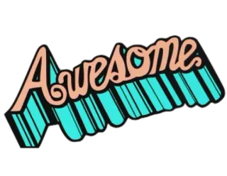 😱 Awesome awesome, cool, positive, decorative telegram sticker