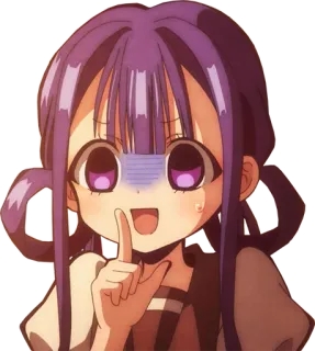 🤫 animé, fille, mignon, chut, manga telegram sticker