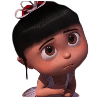 😭 Agnes Despicable Me dessin animé, personnage, film, animation, fille, mignon telegram sticker