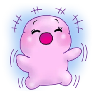 🤣 mignon, kawaii, rose, personnage, blob, joyeux telegram sticker
