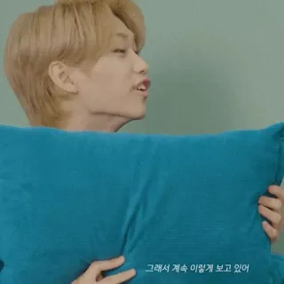 ➖ 그래서 계속 이렇게 보고 있어 kpop, idol, cuscino, persona, ritratto telegram sticker