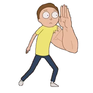 💪 Morty Smith Rick and Morty Мультфильм, Морти, Рик и Морти telegram sticker
