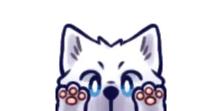 😶 chó, khóc, buồn, anime, sói, dễ thương telegram sticker
