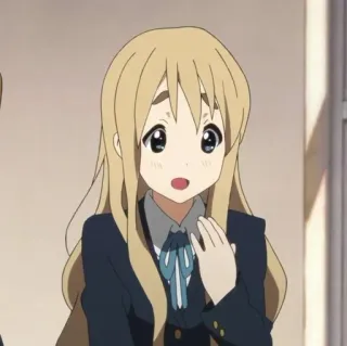 🍼 Tsumugi Kotobuki K-On! аниме, K-On, Цумуги Котобуки, Муги, милая, школьная форма, девушка telegram sticker