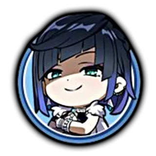😈 Yelan Genshin Impact Anime, Chibi, Genshin Impact, Karakter, Yelan, Game whatsapp sticker