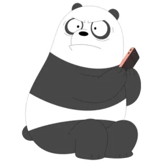 😡 Panda We Bare Bears panda, we bare bears, cartoon telegram sticker