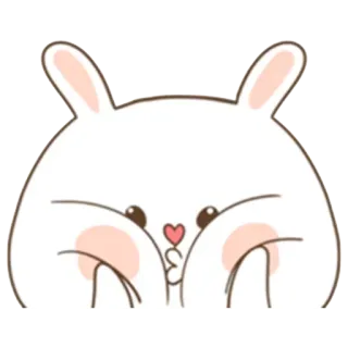 😊 coelho, fofo, coelho, animal, kawaii, adesivo whatsapp sticker