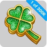 🎁 1 of 300K แชมร็อก, โคลเวอร์สี่แฉก, โชคดี, หายาก telegram sticker