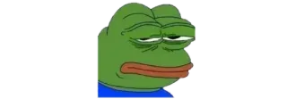 ➰ Pepe the Frog Meme, Pepe, Rana, Triste, Cultura de internet telegram sticker