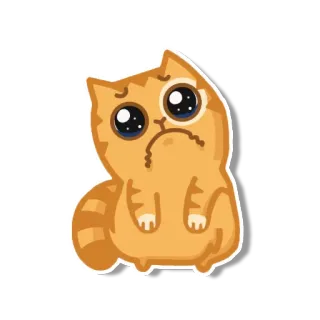 😭 gato, triste, lindo, animal, pegatina telegram sticker