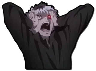 🤯 anime, personaje, asustado, preocupado telegram sticker