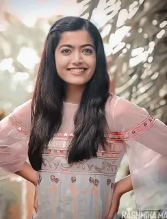 😅 Rashmika Mandanna RASHMIKA MANDANNA Actrice, Indiase actrice, Rashmika, Mandanna, Beroemdheid, Portret telegram sticker