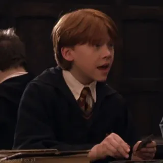 🦁 Ron Weasley Harry Potter ハリーポッター, ロン・ウィーズリー, ルパート・グリント, 魔法使い, 魔法, ホグワーツ telegram sticker