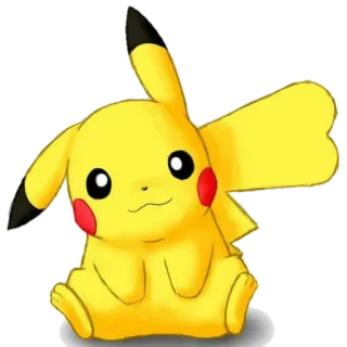 🙂 Pikachu Pokemon โปเกมอน, ปิกาจู, สัตว์, การ์ตูน, น่ารัก, ไฟฟ้า telegram sticker