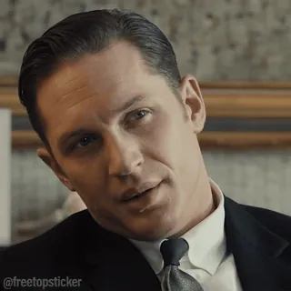 😕 @freetopsticker homme, tom hardy, acteur, portrait, personne, sérieux whatsapp sticker