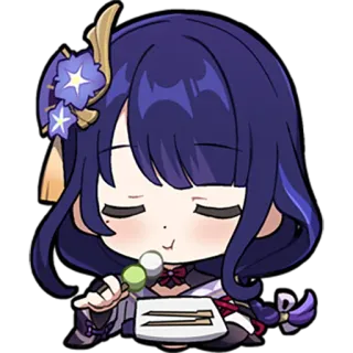 🍡 Raiden Shogun Genshin Impact Anime, Jogo, Genshin Impact, Raiden Shogun, Personagem, Fofo telegram sticker