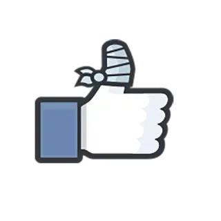 👍 polegar, curativo, lesão, curtida, mídia social, mão, Facebook, médico telegram sticker