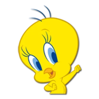 😉 Tweety Bird cartoon, bird, yellow, tweety, looney tunes telegram sticker