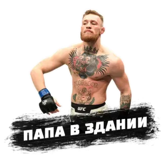 😎 Conor McGregor UFC ПАПА В ЗДАНИИ ufc, conor mcgregor, combattente, mma, sport telegram sticker
